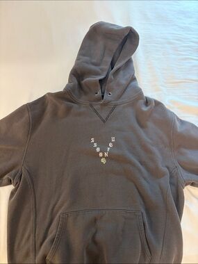 Darc Sport Men's Hoodie in Charcoal Brown with Embroidered Chest